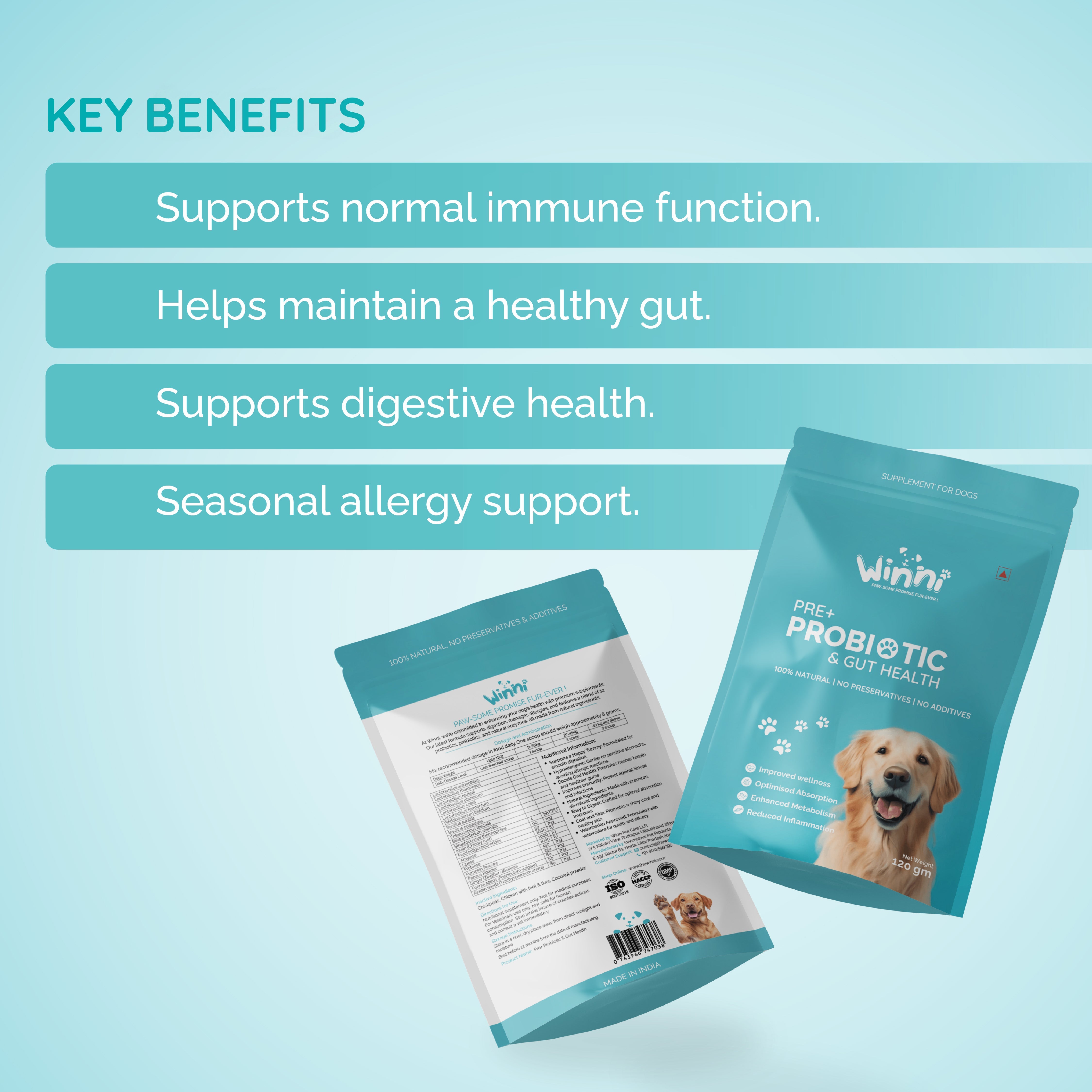 Pre + Probiotics & Gut Health for Dogs